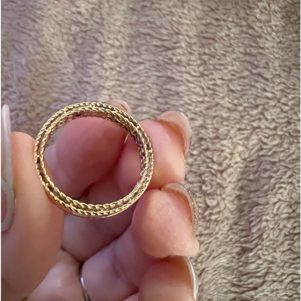 * AUTHENTIC * !!! Roberto Coín golden gate symphony gold ring.
